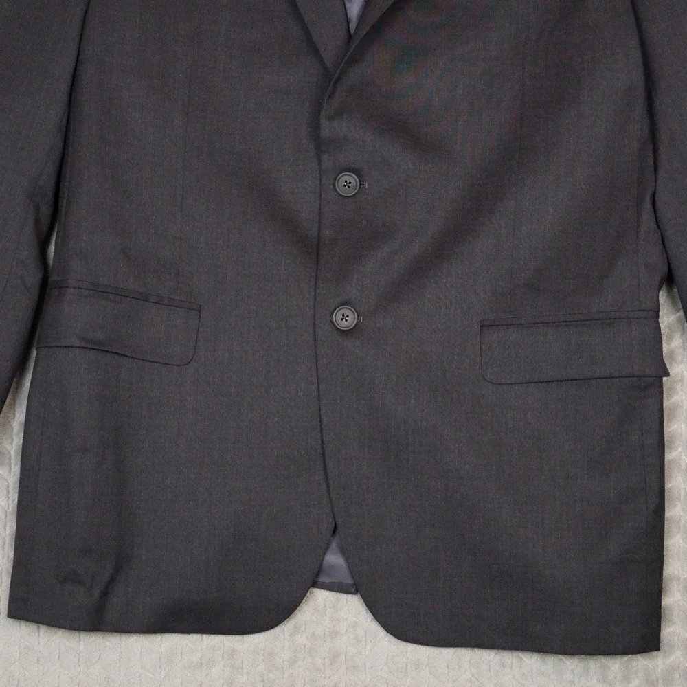 Brooks Brothers 1818 Madison Blazer Mens 43R Charcoal Grey Estrato Wool Italian